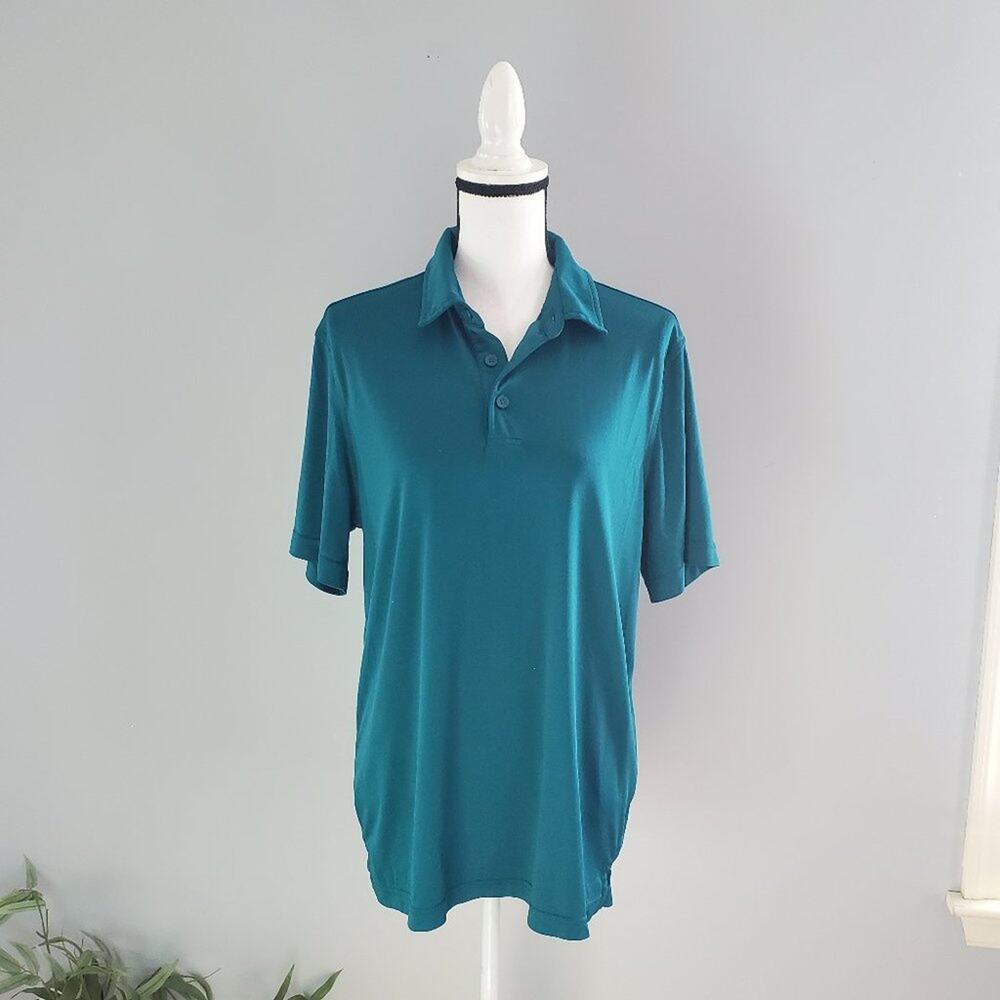 George Women's Short Sleeve Pullover Green Polo M